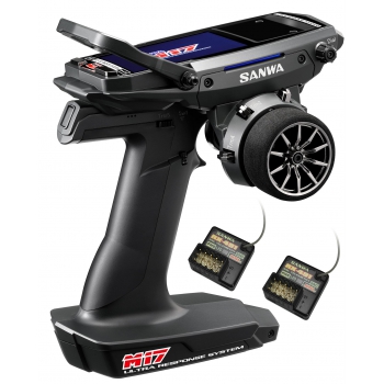 Die SANWA M17 2,4GHz FH5 Fernsteuerung + 2x RX-491 Empfänger
